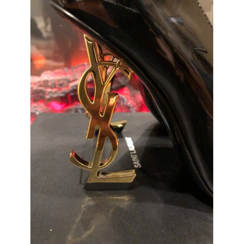 SAINT LAURENT Black Opyum Patent Leather Pumps Size Eu:36.5 - Picture 7 of 11